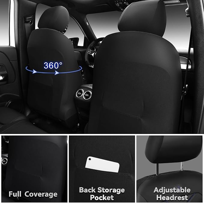 Universal Seat Covers — Front Seat — Black / Blue
