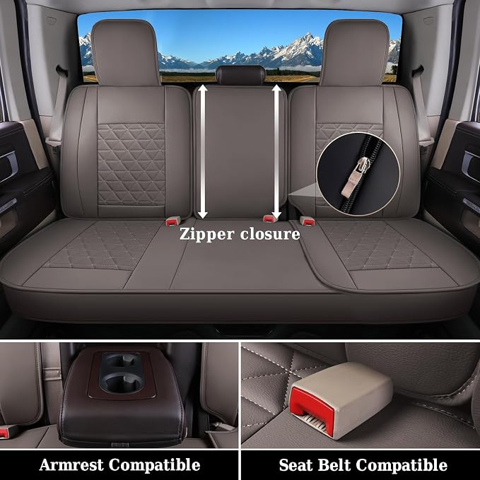 Seat Covers for Multiple Vehicles — Full Set — Coffee