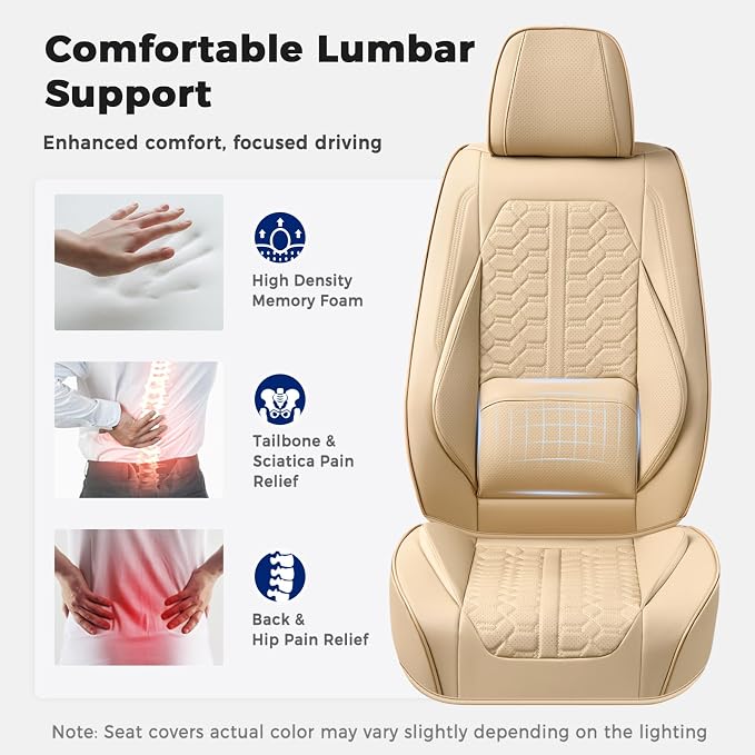 Universal Seat Covers — Front Seat — Beige