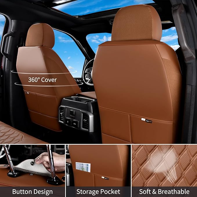 Seat Covers for Chevrolet Silverado / GMC Sierra — Front Seat — Brown