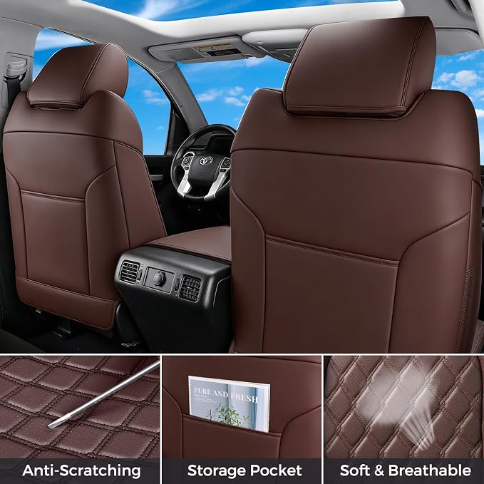 Seat Covers for Toyota Tacoma — Front Seat — Coffee
