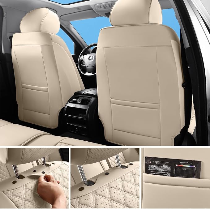 Universal Seat Covers — Full Set — Beige