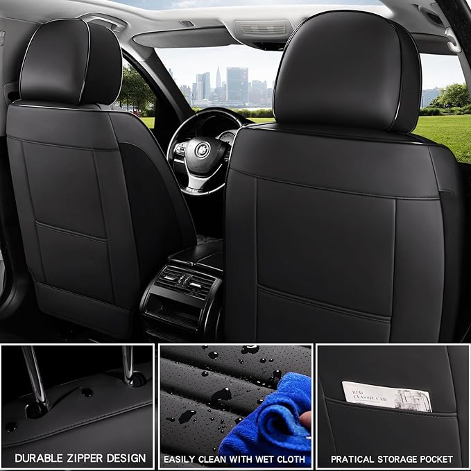 Universal Seat Covers — Front Seat — Black