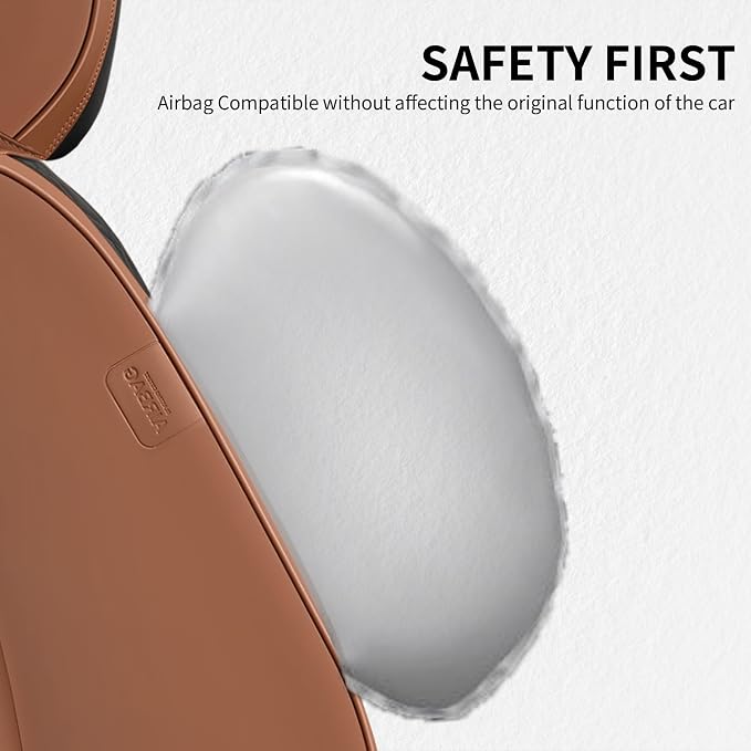 Universal Seat Covers — Front Seat — Brown