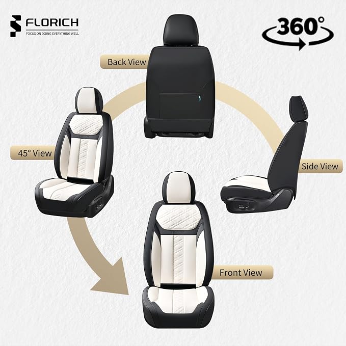 Universal Seat Covers — Front Seat — White