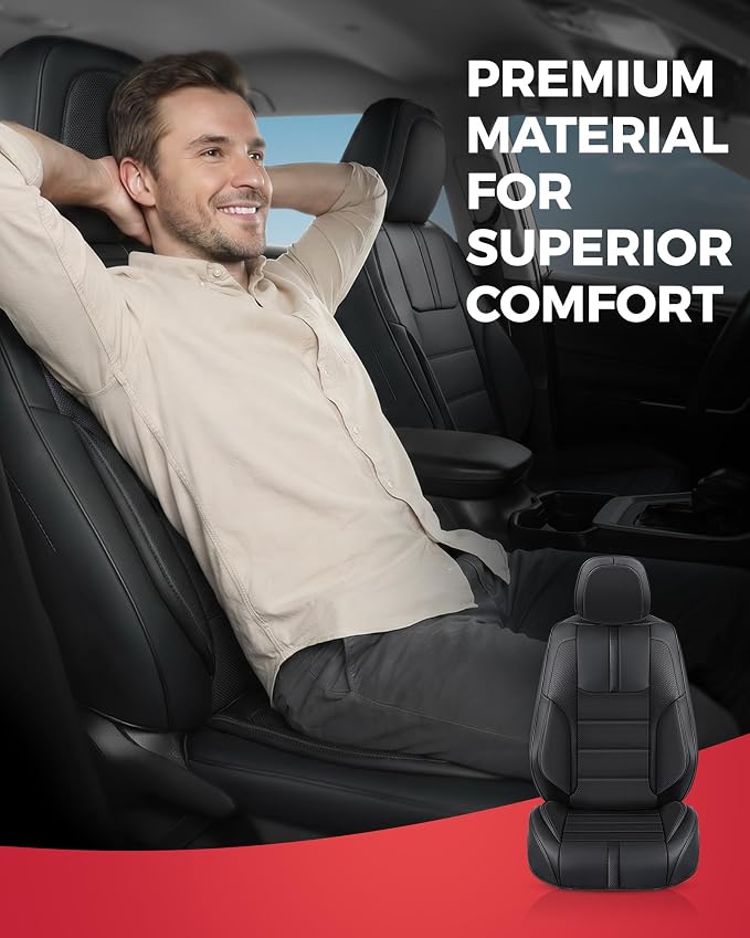 Universal Faux Leather Seat Covers — Front Seat