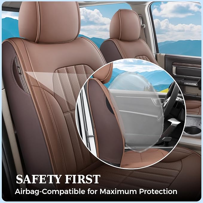 Seat Covers for Multiple Vehicles — Full Set — Brown