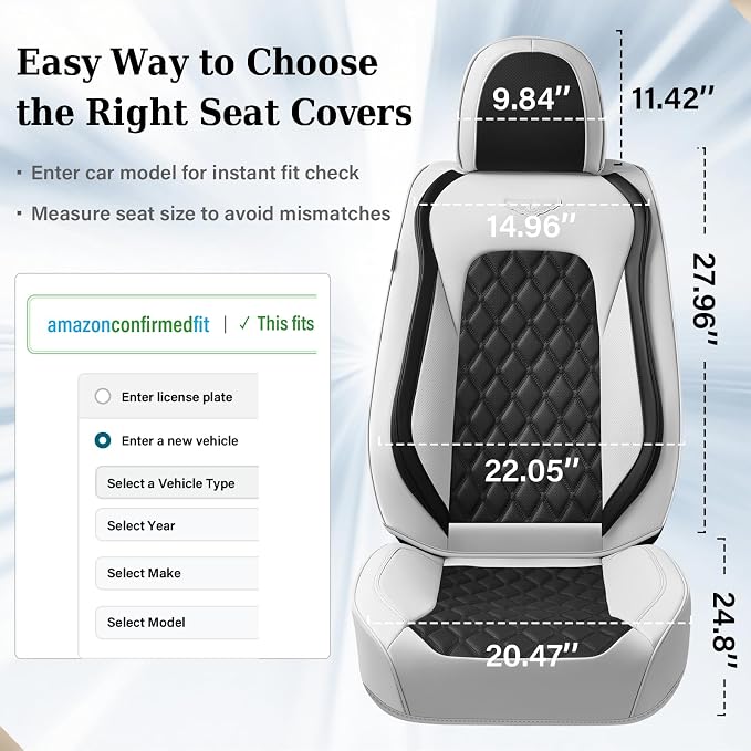 Faux Leather Car Seat Covers — Full Set