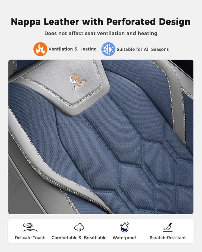 Universal Seat Covers — Front Seat — Gray / Blue
