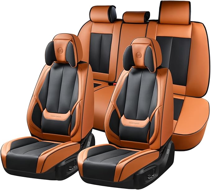 Universal Seat Covers — Full Set — Black / Brown