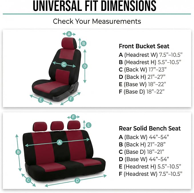 Pet Car Seat Protector — Rear Seat — Burgundy