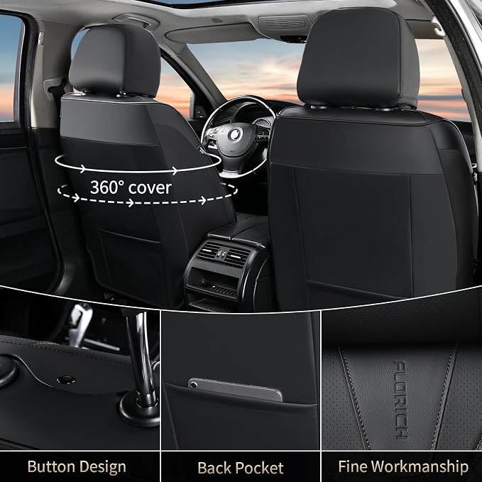 Universal Seat Covers — Front Seat — Black