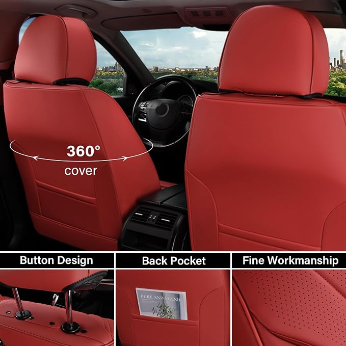 Universal Seat Covers — Front Seat — Red