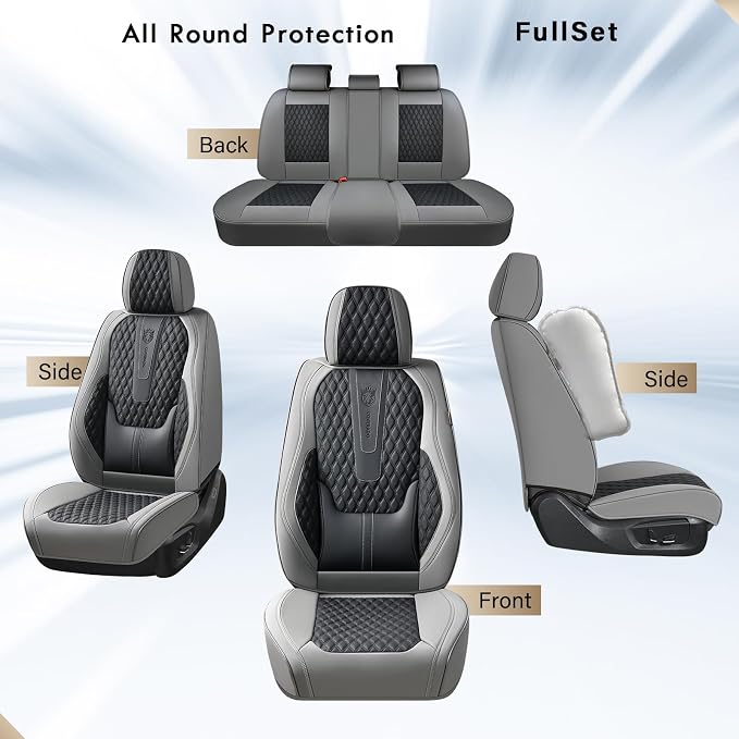 Universal Seat Covers — Full Set — Black / Gray