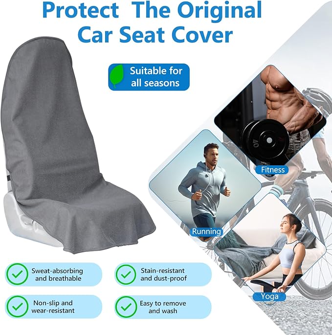 Universal Seat Covers — Front Seat — Gray