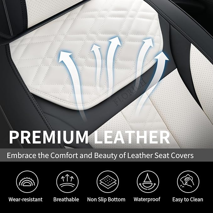 Universal Seat Covers — Full Set — White