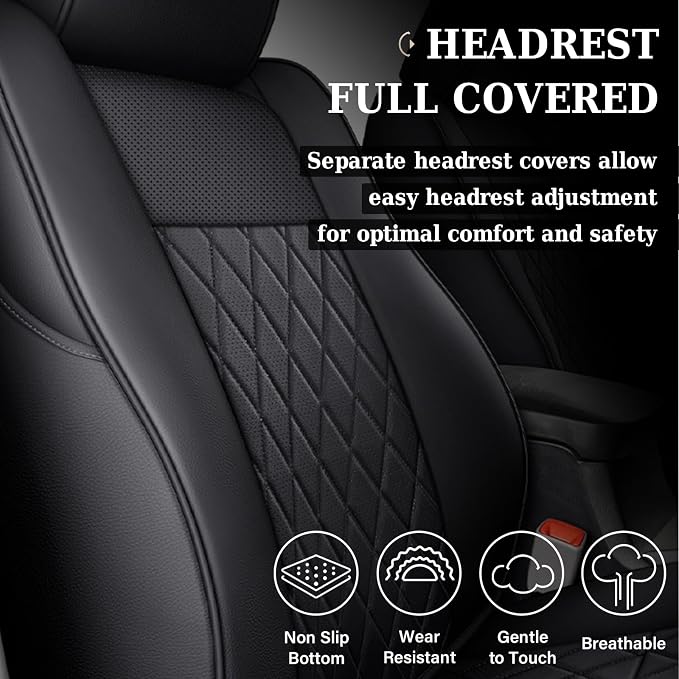 Seat Covers for Toyota Tacoma — Front Seat — Black