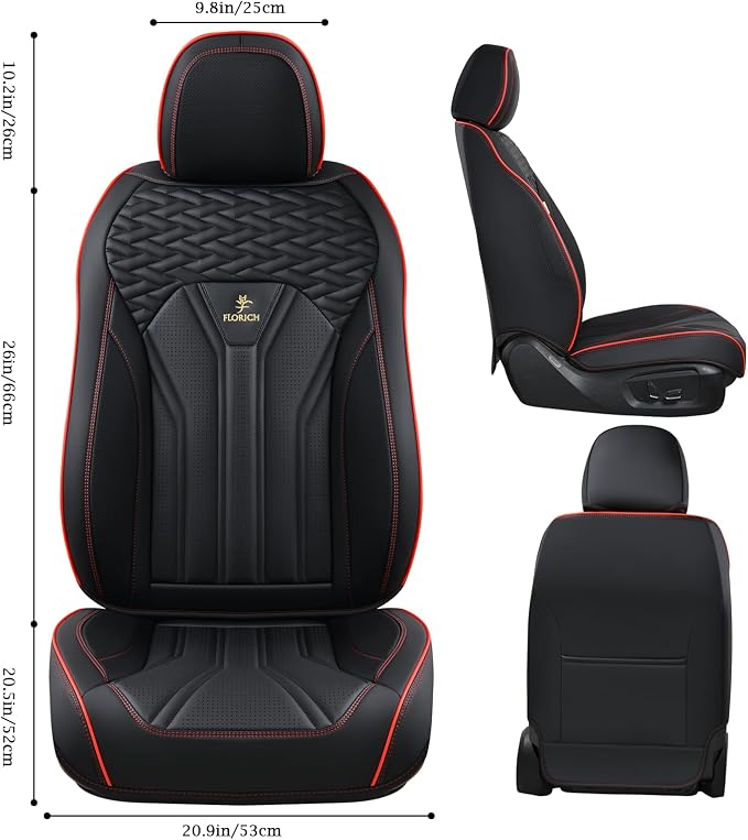 Universal Seat Covers — Black / Red