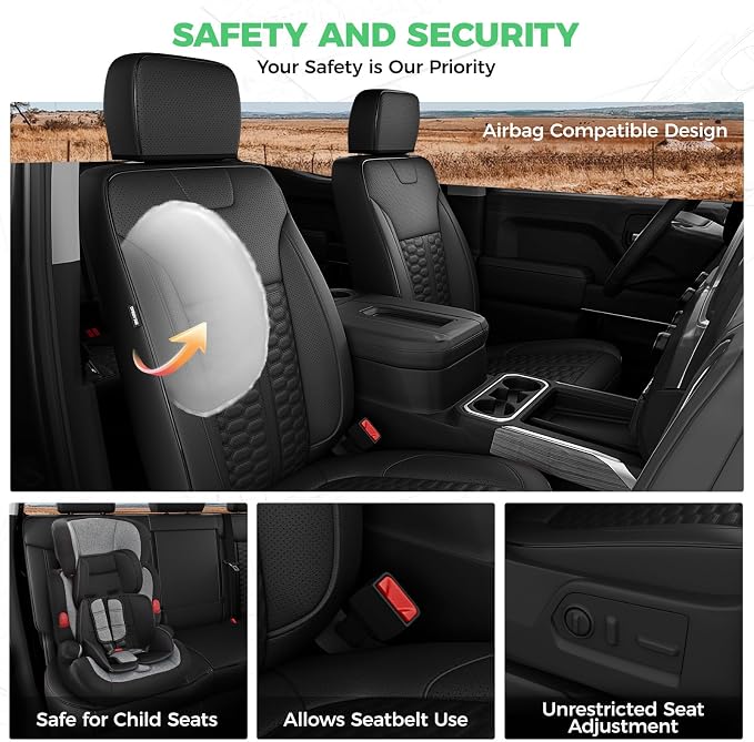 Faux Leather Seat Covers for Chevrolet Silverado / GMC Sierra