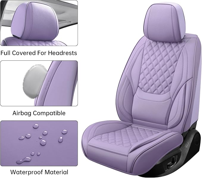 Universal Seat Covers — Full Set — Purple