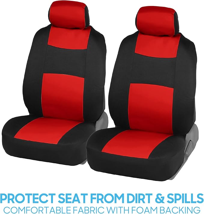 Car Seat Covers — Full Set — Red / Black