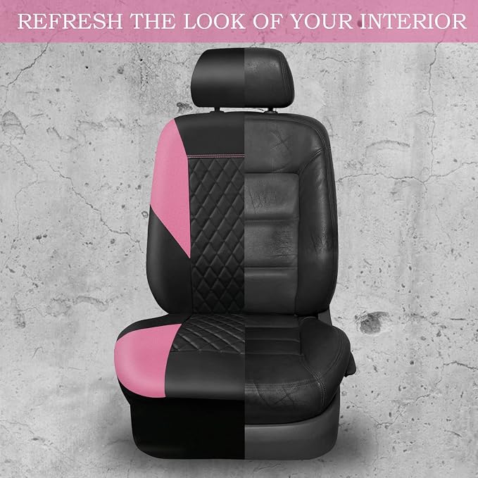 Universal Seat Covers — Full Set — Pink
