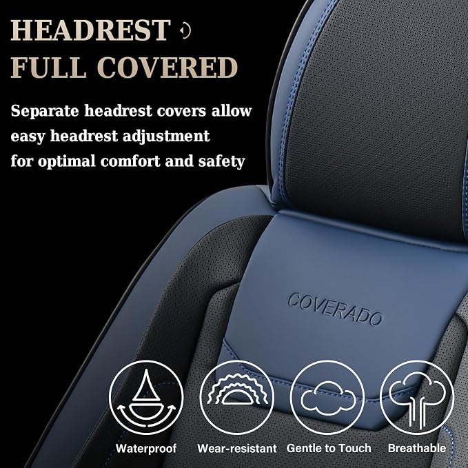 Universal Seat Covers — Front Seat — Blue