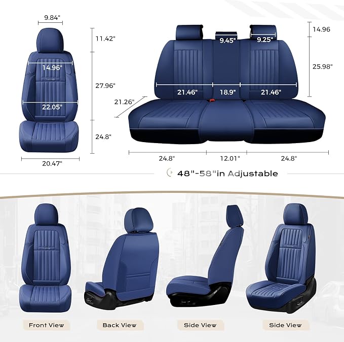 Universal Seat Covers — Front Seat — Blue
