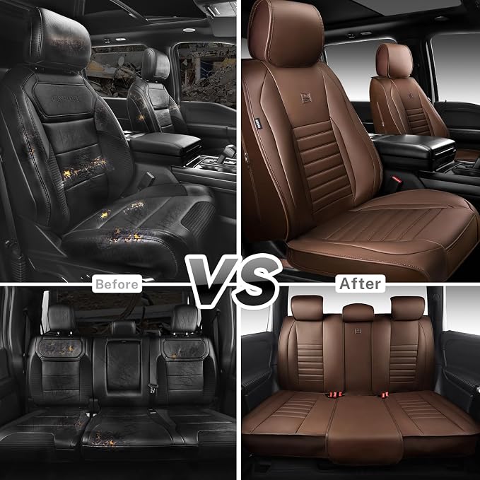 Universal Seat Covers — Full Set — Brown