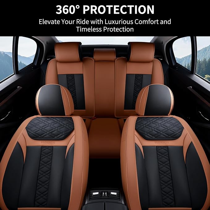 Universal Seat Covers — Full Set — Brown