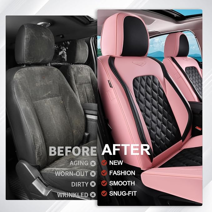 Universal Faux Leather Seat Covers — Full Set