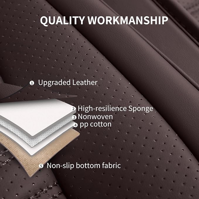 Universal Seat Covers — Full Set — Brown