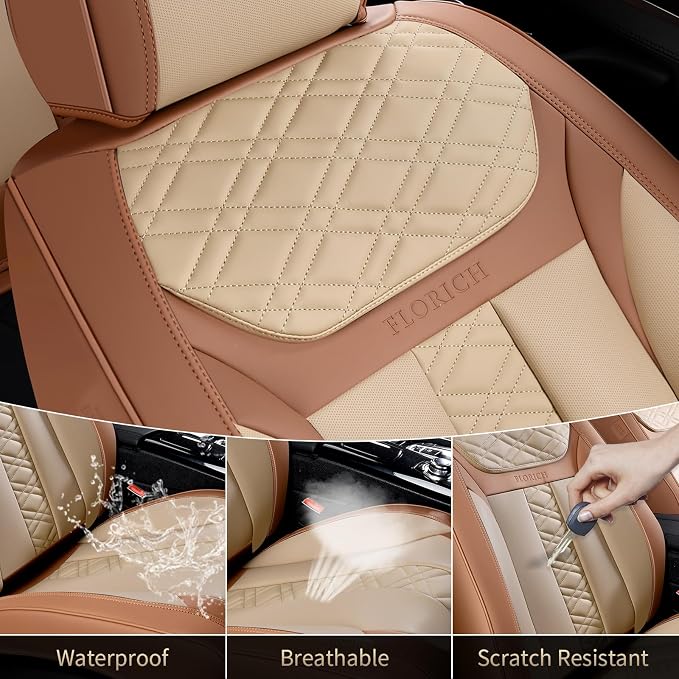 Universal Seat Covers — Front Seat — Beige