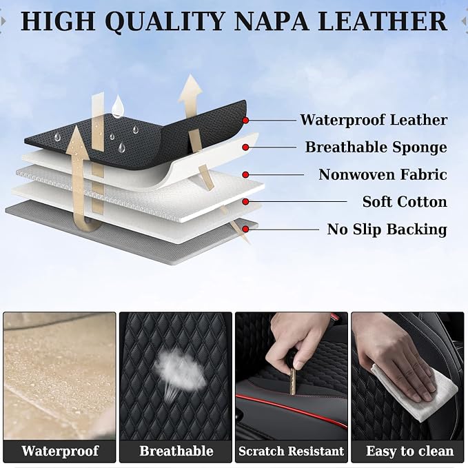 Faux Leather Seat Covers for Chevrolet Silverado / GMC Sierra — Full Set