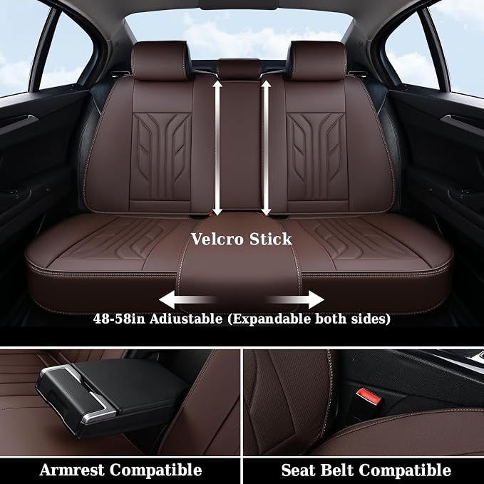Universal Seat Covers — Full Set — Coffee