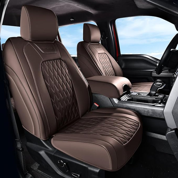 Seat Covers for Multiple Vehicles — Front Seat — Brown