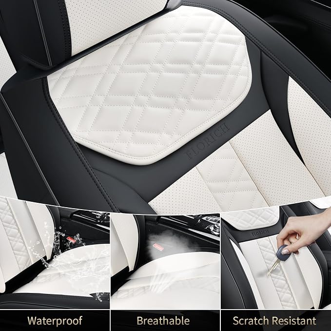 Universal Seat Covers — Front Seat — White