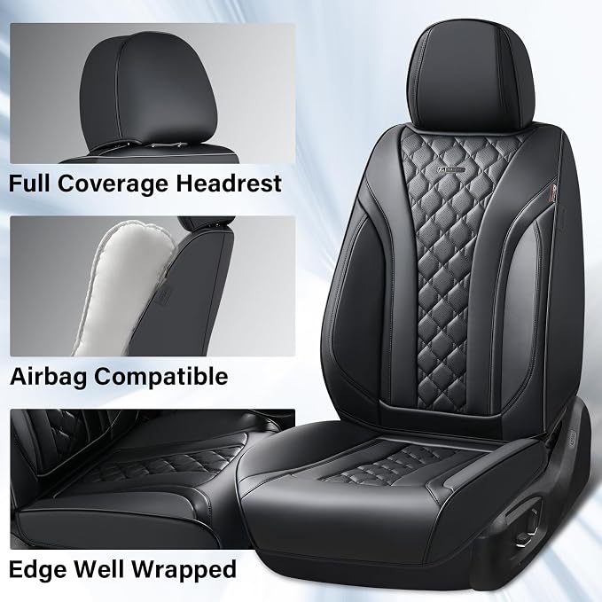 Universal Seat Covers — Front Seat — Black