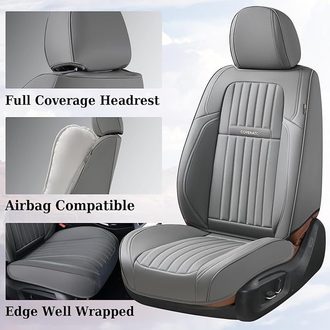 Universal Seat Covers — Full Set — Gray