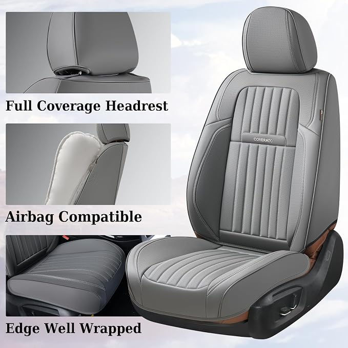 Universal Seat Covers — Full Set — Gray