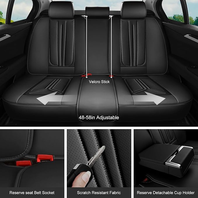 Universal Seat Covers — Full Set — Black