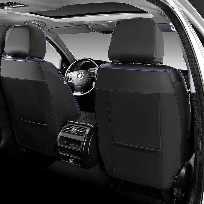 Universal Seat Covers — Front Seat — Black / Blue