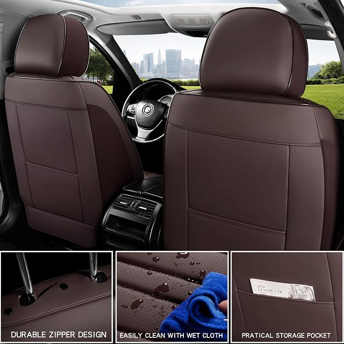 Universal Seat Covers — Full Set — Brown