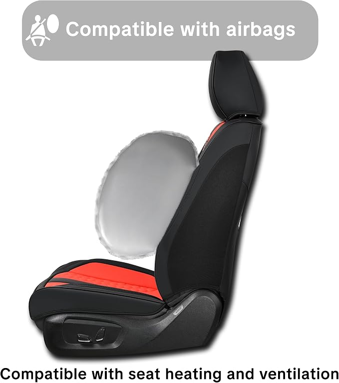 Universal Seat Covers — Full Set — Red