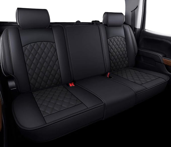 Faux Leather Seat Covers for Chevrolet Silverado / GMC Sierra — Black