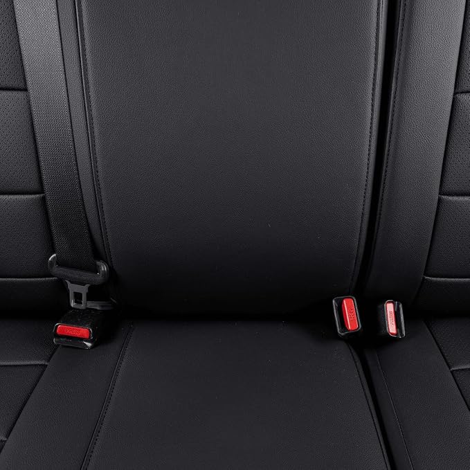 Faux Leather Seat Covers for Toyota Tacoma — Rear Seat — Black