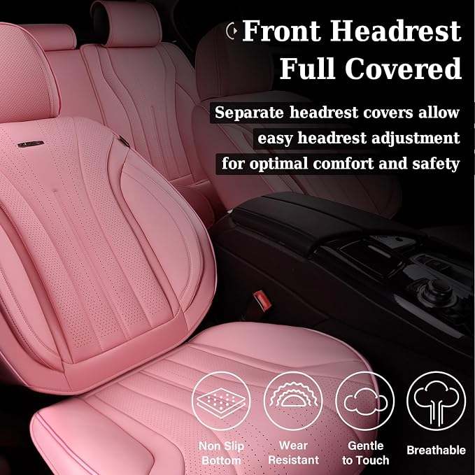 Universal Seat Covers — Full Set — Pink