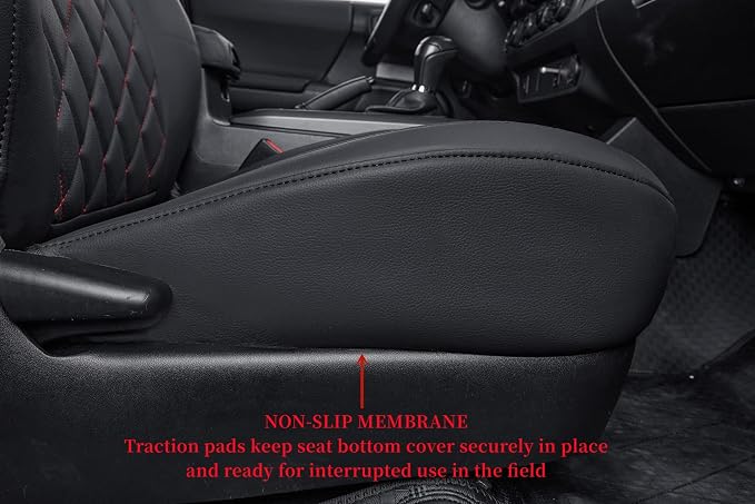 Seat Covers for Toyota Tacoma — Full Set — Red / Black