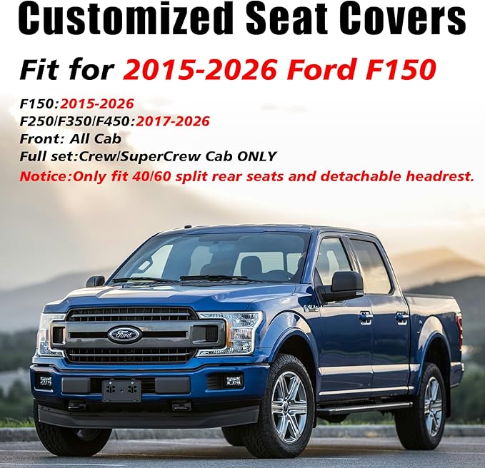 Seat Covers for Multiple Vehicles — Front Seat — Black
