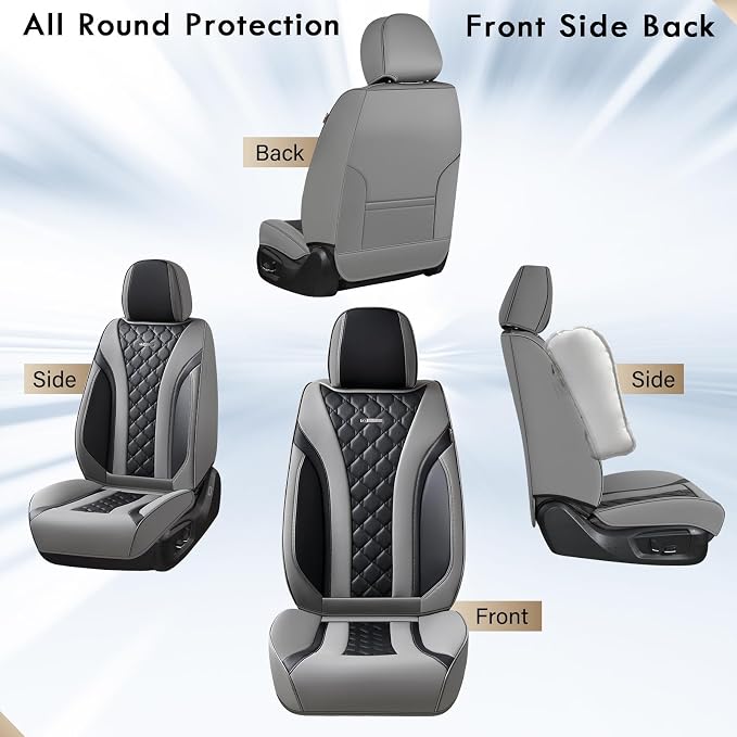 Universal Seat Covers — Front Seat — Gray / Black